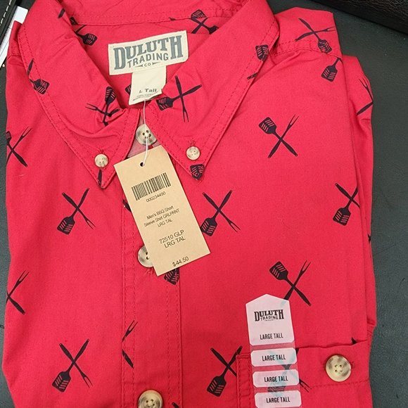 Duluth Trading Co Other - *TALL size Grilling/BBQ Print Shirt by Duluth Trading CO